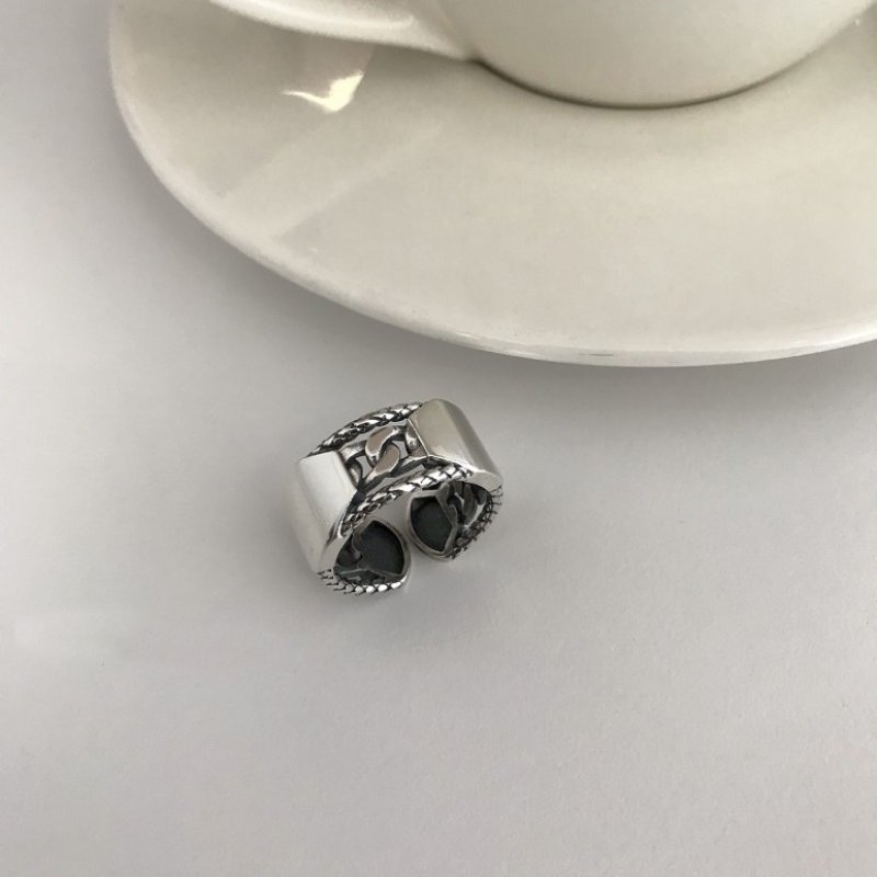 925 sterling silver ring simple temperament wild retro ring