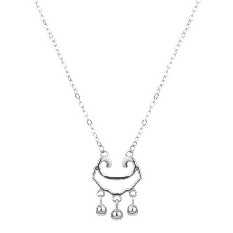 Long life lock silver necklace female 925 jewelry short clavicle chain fashion pendant one necklace