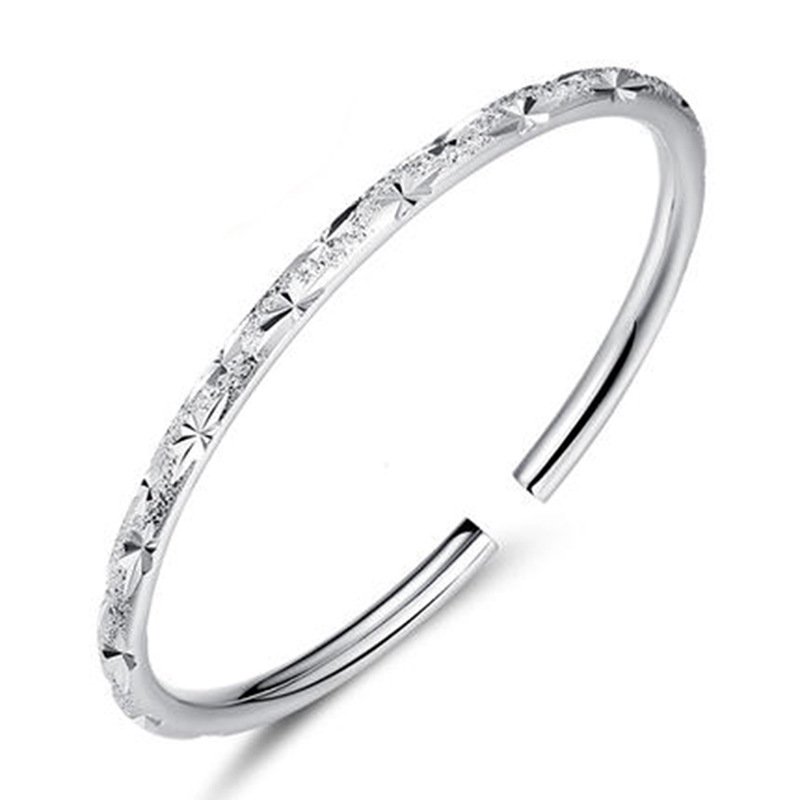 Bracelet female silver gypsophila thin circle open adjustable bracelet for girlfriend gift