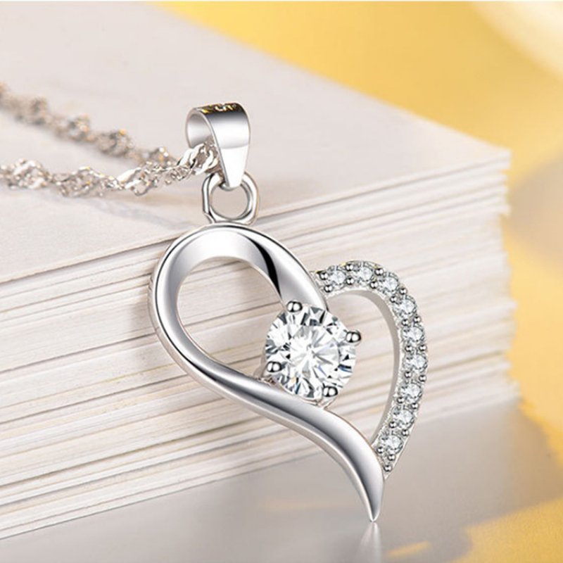 925 silver love pendant women's heart-shaped pendant eight hearts and eight arrows diamond necklace jewelry jewelry