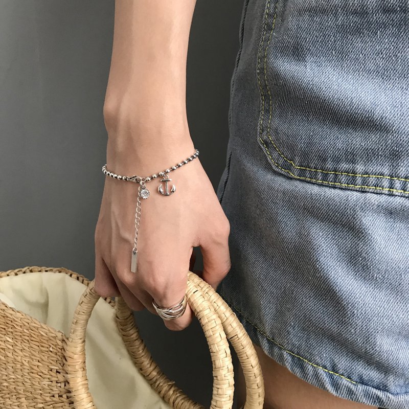 ministudio fashion trend S925 sterling silver Lilian's bracelet/anchor bracelet