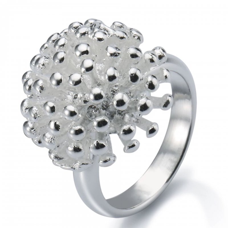 Popular jewelry personality exaggerated firework bubbling open bud ring women