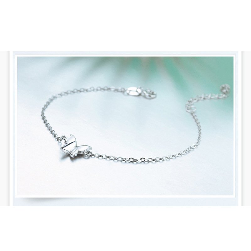 925 sterling silver bracelet female jewelry simple sweet cute little butterfly hand jewelry