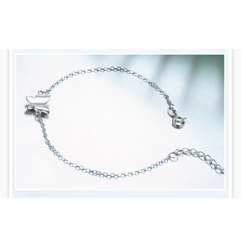 925 sterling silver bracelet female jewelry simple sweet cute little butterfly hand jewelry