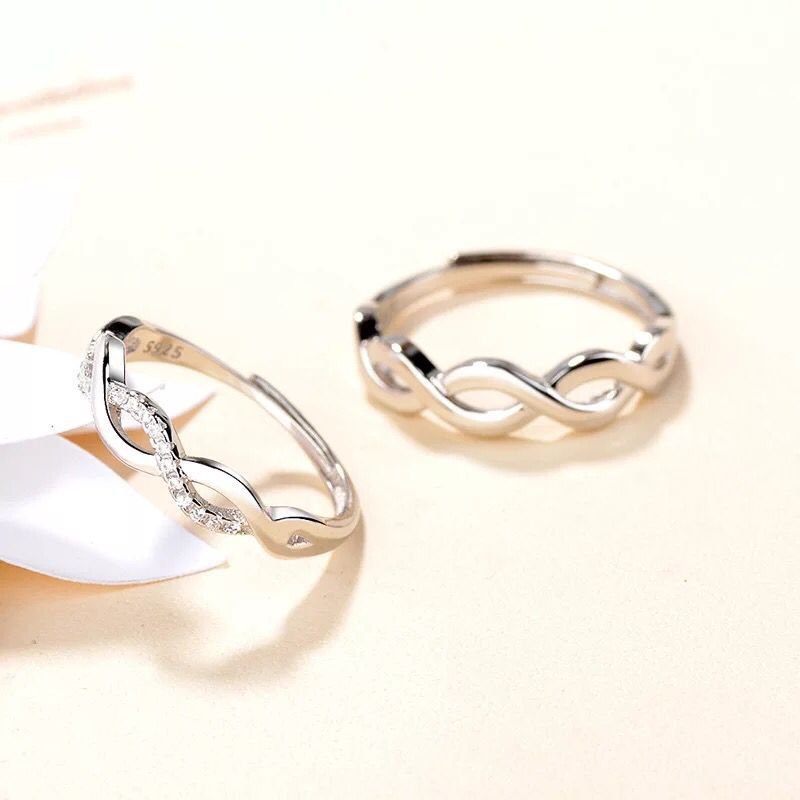 Sansheng III peach knot ring fashion open adjustable ring live silver jewelry