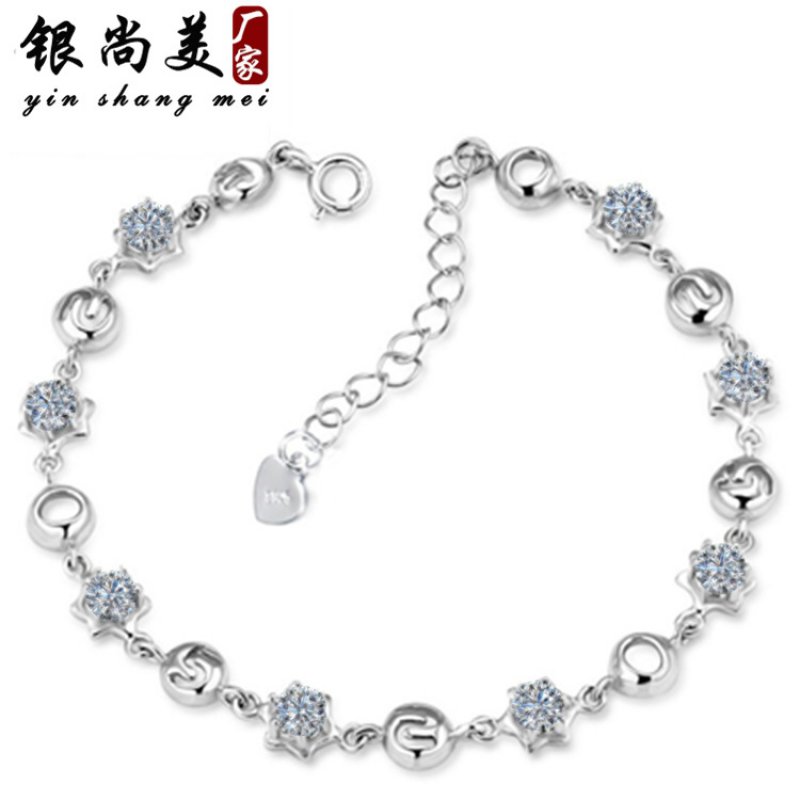 Silver jewelry 520 I love you love letter silver bracelet 925